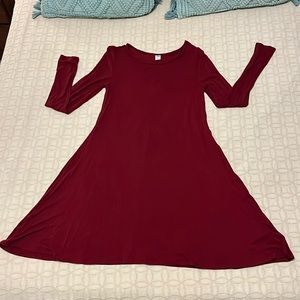 Dark red Old Navy flowy dress